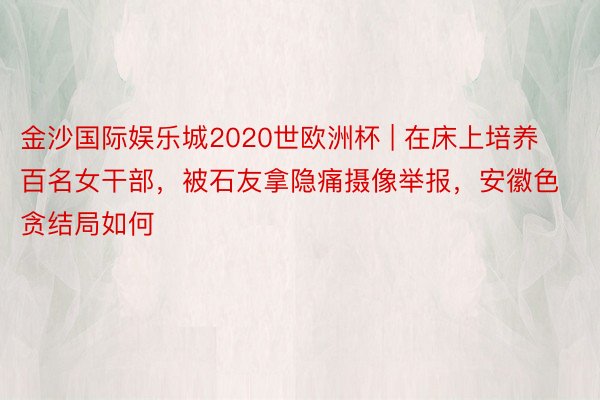 金沙国际娱乐城2020世欧洲杯 | 在床上培养百名女干部，被石友拿隐痛摄像举报，安徽色贪结局如何