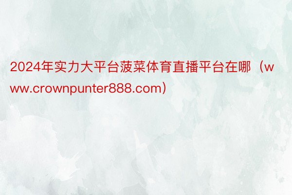 2024年实力大平台菠菜体育直播平台在哪（www.crownpunter888.com）